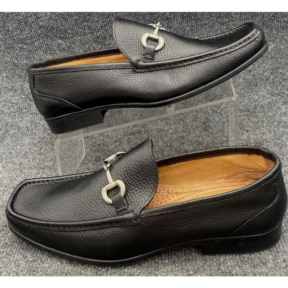 Alfani Brandon Mens Bit Loafer Black Leather Buckle Slip On Shoes 11.5 M - Picture 5 of 16